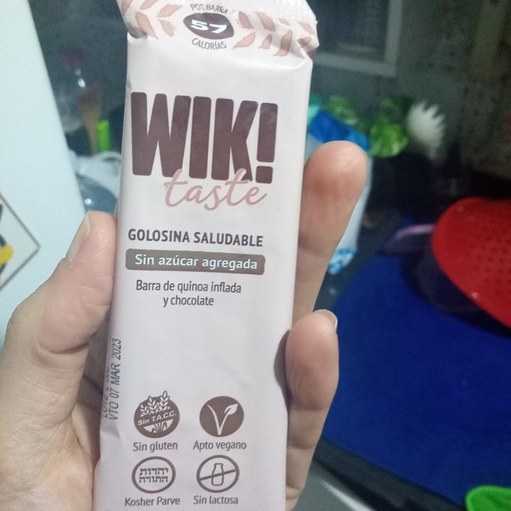 photo of Wik taste Wik Taste Barrita De Quinoa Inflada Y Chocolate shared by @siempreveg77 on  15 Jun 2022 - review
