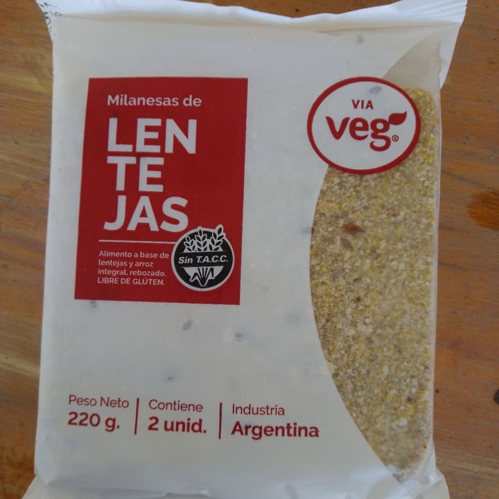 photo of Via Veg Milanesas de lentejas shared by @annamulone on  03 Sep 2021 - review