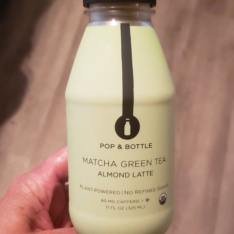 Pop & Bottle Matcha Green Tea Almond Milk Latte, Refrigerated