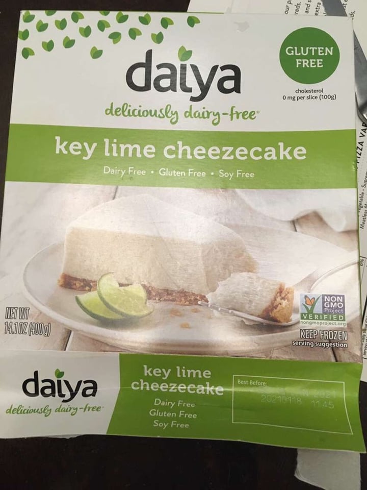 photo of Daiya Key Lime Cheezecake shared by @cornfritter on  12 Apr 2020 - review