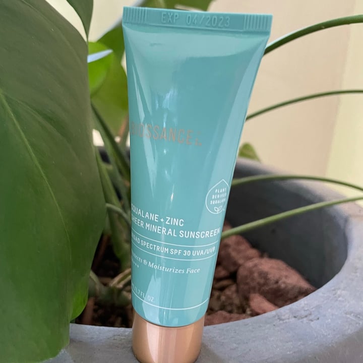 photo of Biossance Squalane + Zinc Sheer Mineral Sunscreen shared by @carolineb2 on  27 Jul 2021 - review