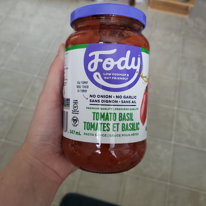 photo of Fody Tomato Basil Pasta Sauce shared by @mandylee on  15 Jul 2021 - review