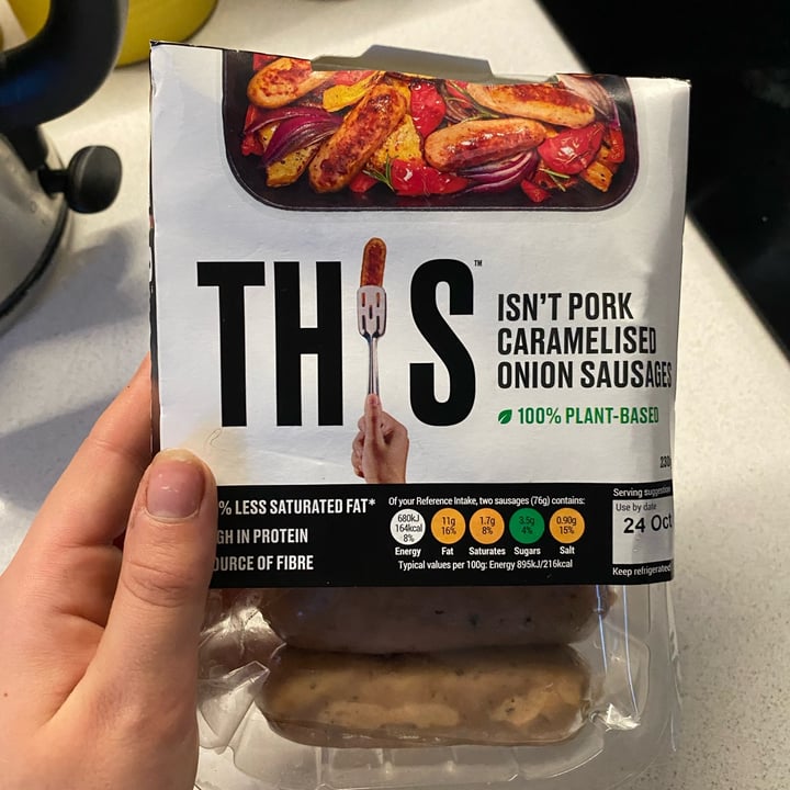 photo of THIS This Isn’t Pork Sausages shared by @katienomoore161 on  26 Oct 2022 - review