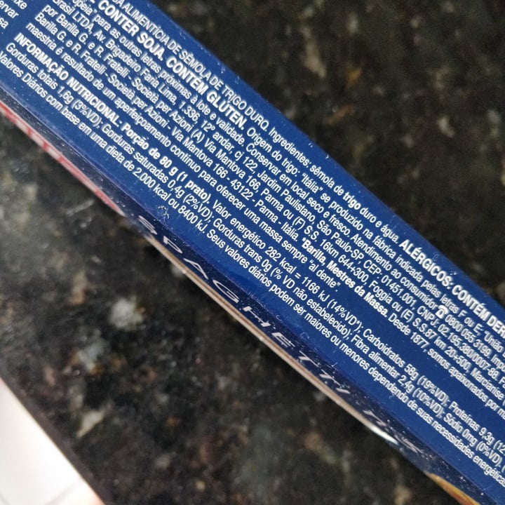 review photo of Barilla Spaghetti n.5 shared by @capivaranatureba on 08 May 2022 - review
