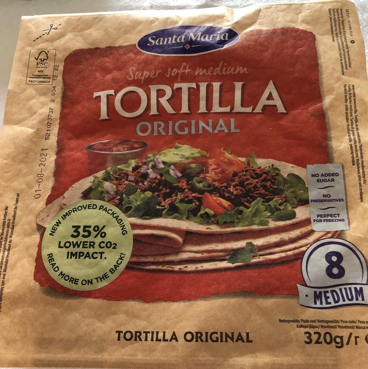 photo of Santa María Medium Tortilla Wrap Vollkorn shared by @djolo on  10 May 2021 - review