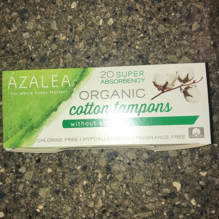 photo of Azalea Organic Tampons shared by @mfretland on  30 Apr 2020 - review