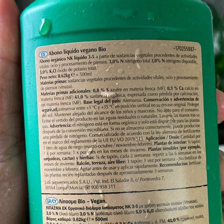 photo of Grandiol Bio liquid fertilizer Vegan shared by @marianaimb on  03 Nov 2021 - review