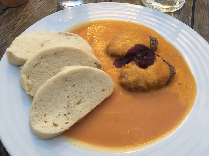 photo of Vegan's Prague Dumplings with Root Veggie Sauce shared by @theveggienomad on  21 Apr 2019 - review