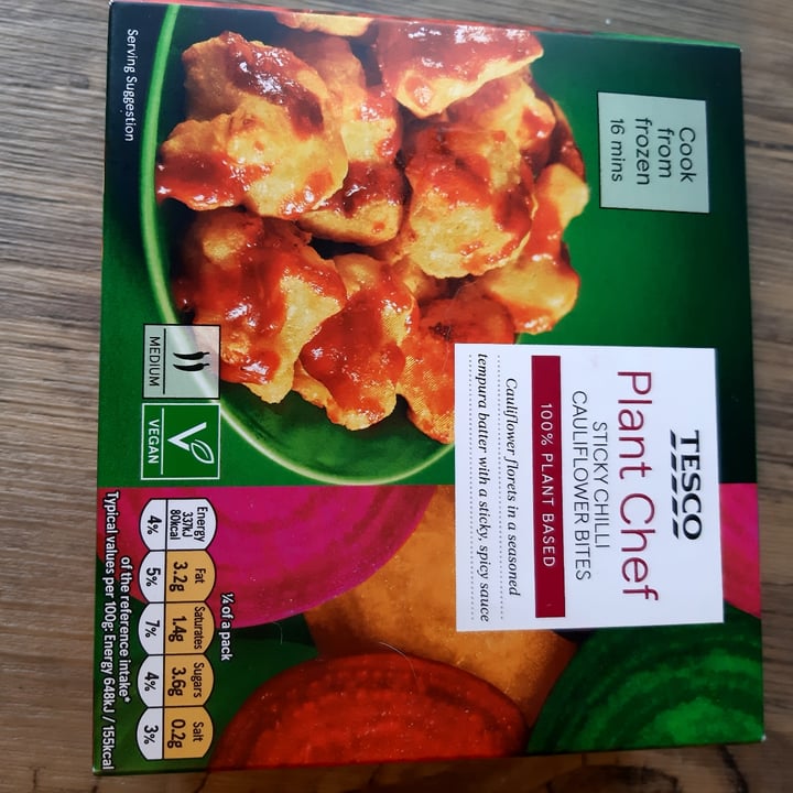 photo of Tesco Plant Chef Sticky chilli cauliflower bites shared by @neverbesilent on  04 Jun 2022 - review