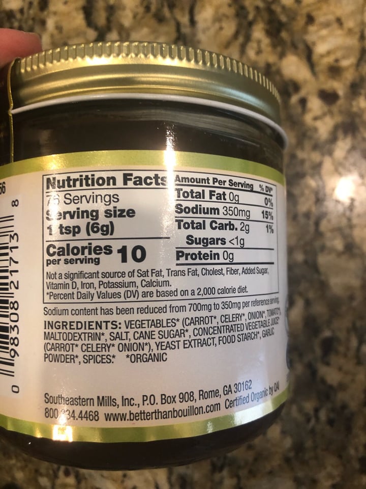 photo of Better Than Bouillon Organic Seasoned Vegetable Base shared by @macks on  24 Nov 2019 - review