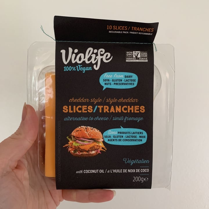 photo of Violife Cheddar Slices shared by @lndsytrnr on  26 Jun 2021 - review