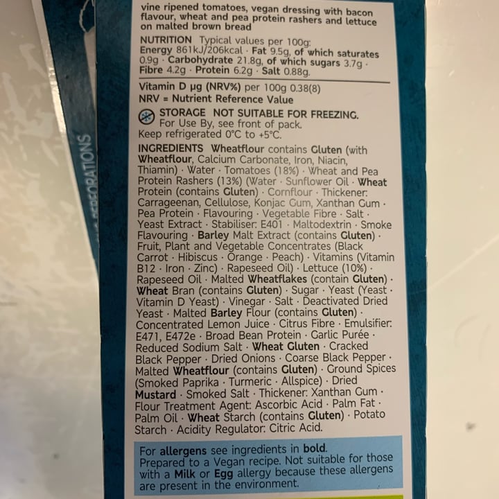 review photo of Plant Kitchen (M&S) Vegan BLT Sandwich shared by @tsollis on 24 Jun 2022 - review