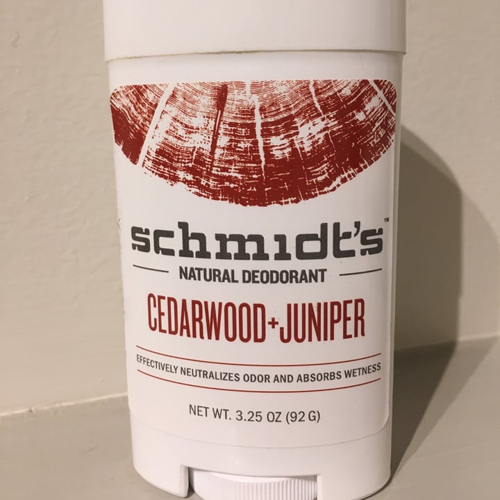 photo of Schmidt's Cedarwood + Juniper Deoderant shared by @greeneyedgirl on  23 May 2020 - review