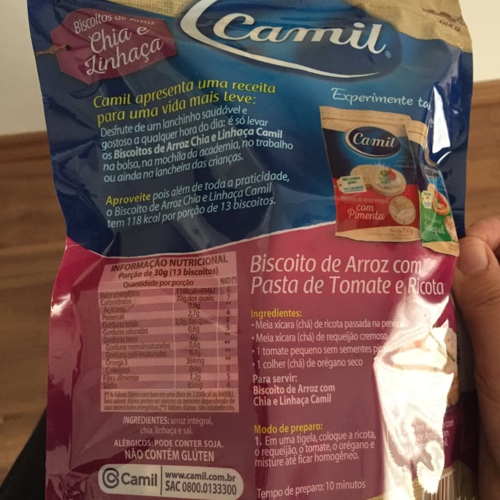 review photo of Camil Biscoito De Arroz Com Chia E Linhaça shared by @scsant on 23 Jun 2022 - review