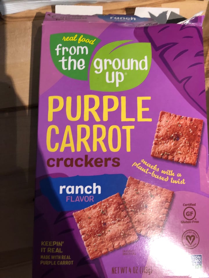photo of Real Food From The Ground Up Purple carrot crackers Ranch flavor shared by @nisharespect on  20 Apr 2022 - review