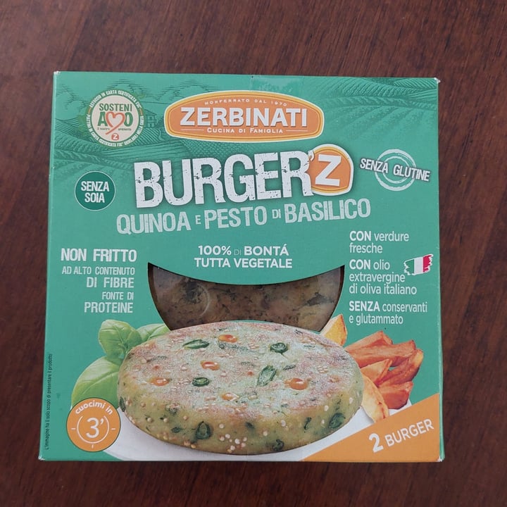 photo of Zerbinati Burger Quinoa E Pesto Di Basilico shared by @giuliap09 on  11 Aug 2022 - review