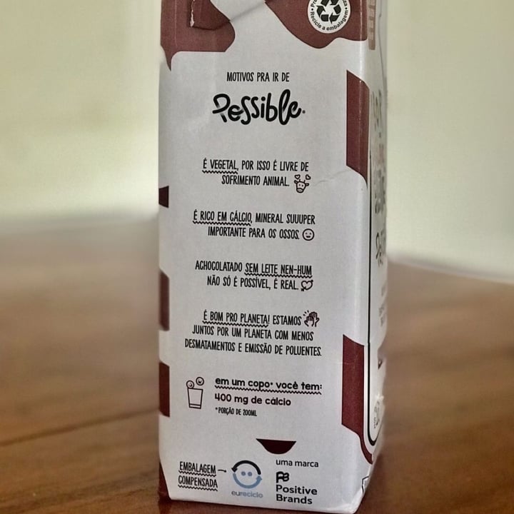 review photo of Possible Sabor Chocolate Sem Leite shared by @an4lu1zaaa on 26 Feb 2022 - review
