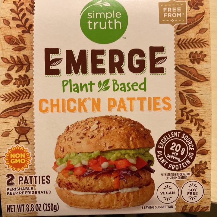 photo of Simple Truth Plant Based Chick’n Patties shared by @hartlas on  14 Jul 2021 - review