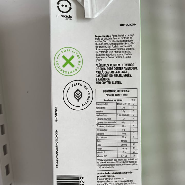 review photo of NotCo Not Milk Levíssimo shared by @carolinalumy on 12 May 2022 - review