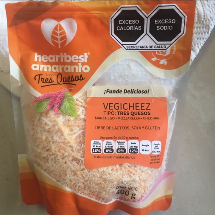 photo of Heartbest Amaranto tres quesos shared by @vegxxio on  03 Jun 2021 - review