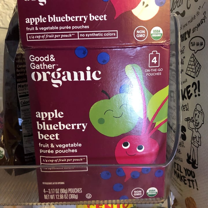 review photo of Good & Gather Apple Blueberry Beet Purée Pouches shared by @amandumb on 13 Sep 2021 - review