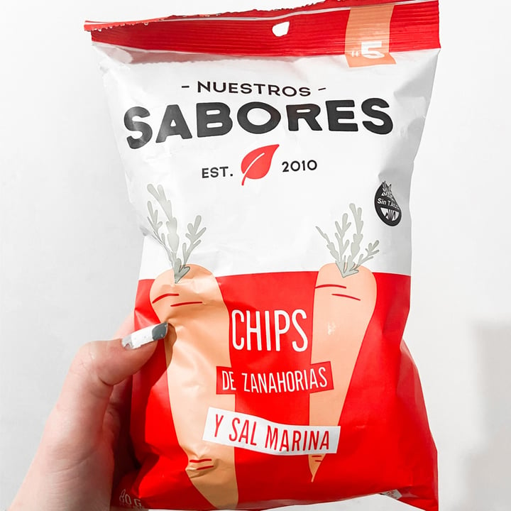 photo of Nuestros Sabores Chips de Zanahoria y Sal Marina shared by @camicoorrea on  29 Mar 2022 - review