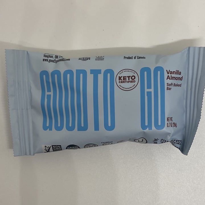 photo of Good To Go Vanilla Almond Soft Baked Bar shared by @perfectlyplantbased on  11 Jul 2022 - review