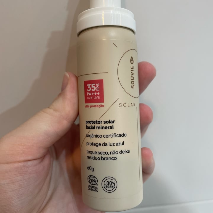 review photo of Souvie Protetor Solar Facial Mineral FPS 35 shared by @thatoninatto on 05 May 2022 - review