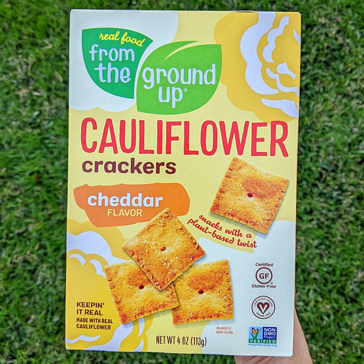 Real Food From The Ground Up Cauliflower crackers cheddar Reviews