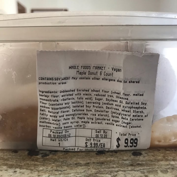 photo of Whole Foods Market Vegan Maple Donut shared by @dianna on  13 Jun 2020 - review