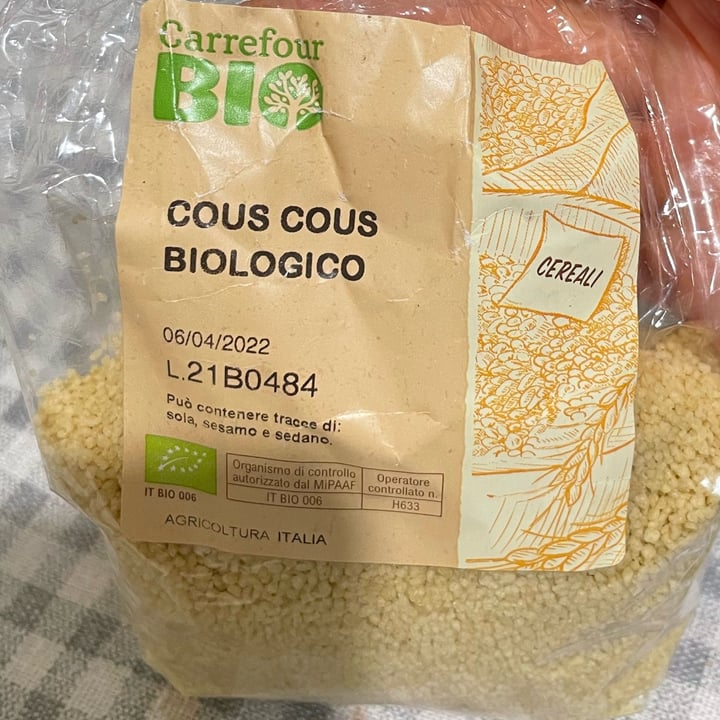 review photo of Carrefour Bio Cous cous biologico shared by @ericarav on 04 Apr 2022 - review
