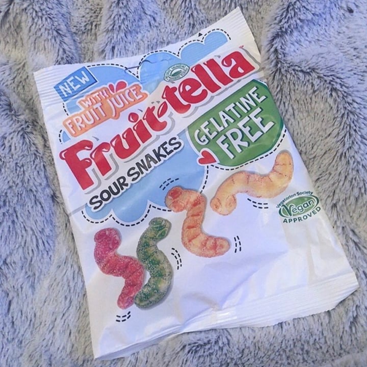 photo of Fruit-tella Sour Snakes shared by @adarlingvegan on  08 Feb 2021 - review