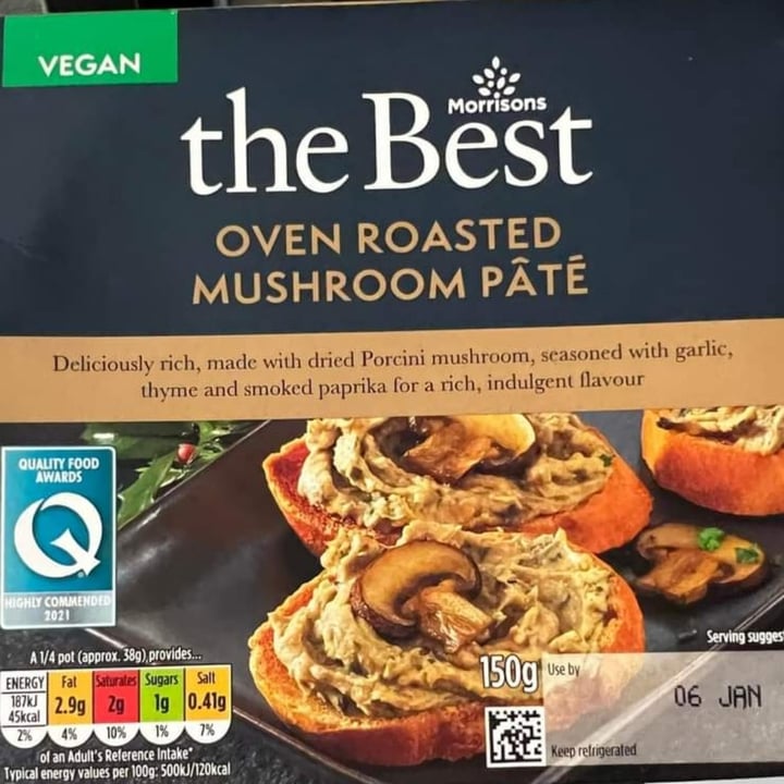 photo of Morrisons Oven Roasted Mushroom Paté shared by @skito1987 on  27 Dec 2021 - review