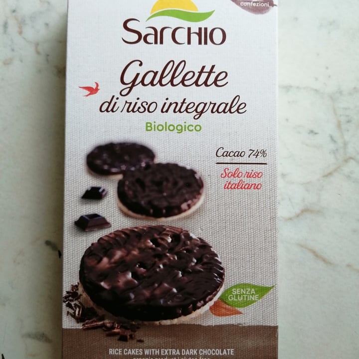 photo of Sarchio Gallette di Riso Integrale con Biologico Cacao 74% shared by @fedevegana on  26 May 2021 - review