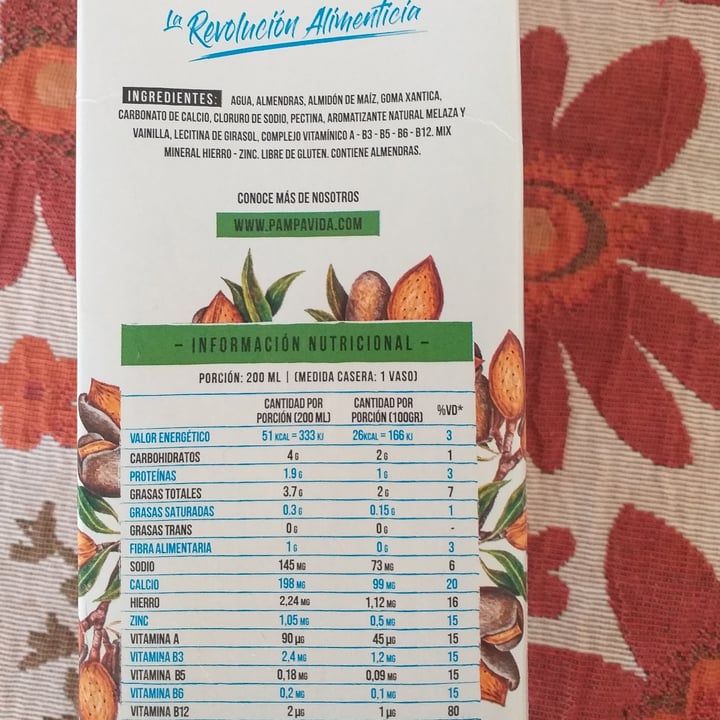 review photo of Pampa Vida Leche de Almendras Sin Azúcar shared by @solmichelle on 29 Sep 2020 - review