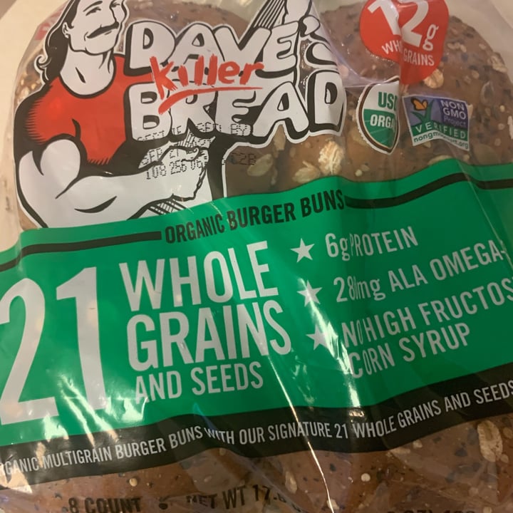 photo of Dave's Killer Bread 21 Whole Grains and Seeds Burger Buns shared by @mariasgarden on  25 Sep 2021 - review