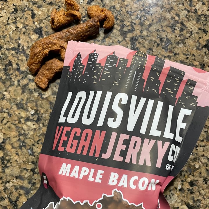 photo of  Louisville Vegan Jerky Co. Maple Bacon shared by @karenasp on  24 Jul 2022 - review