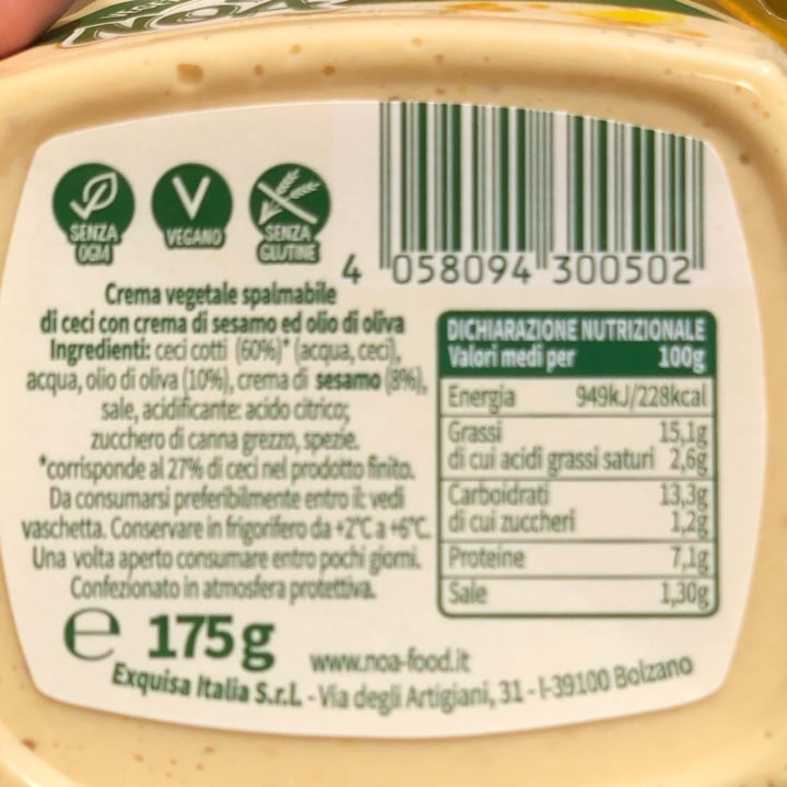 review photo of Noa Hummus shared by @giuliettaveg on 12 Jun 2021 - review