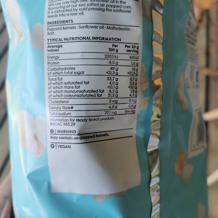 photo of Woolworths Food Sea Salt Air Popped Popcorn shared by @carmz on  13 Apr 2022 - review