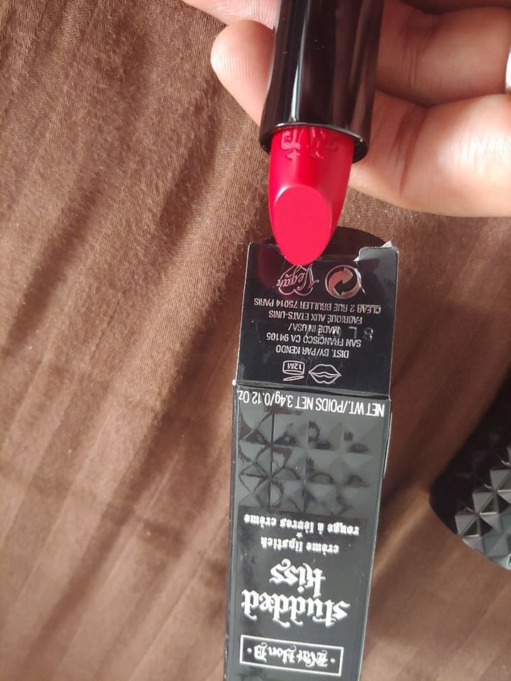 photo of KVD Beauty Studded kiss creme -outlaw shared by @vegananu on  11 Jan 2020 - review