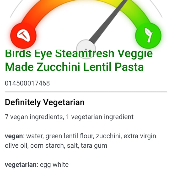 photo of BirdsEye Veggie Made 100% Vegetable Pasta Penne & Olive Oil shared by @ashleighsmith1987 on  07 Jan 2021 - review