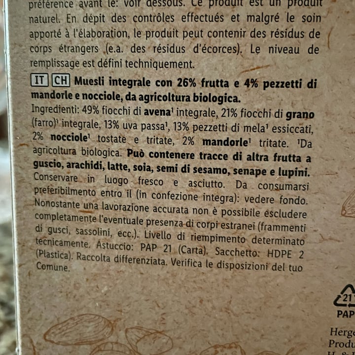 review photo of Crownfield Muesli integrale con frutta e frutta secca shared by @valexxx on 18 Nov 2022 - review
