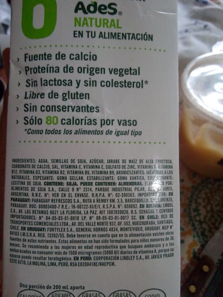 photo of Ades Leche de Soja sabor Natural shared by @yumpipi on  16 Mar 2020 - review