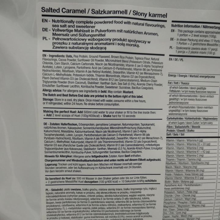 photo of Huel Salted Caramel Nutritionally Complete Powdered Food shared by @pickyrabbit on  24 Jul 2021 - review