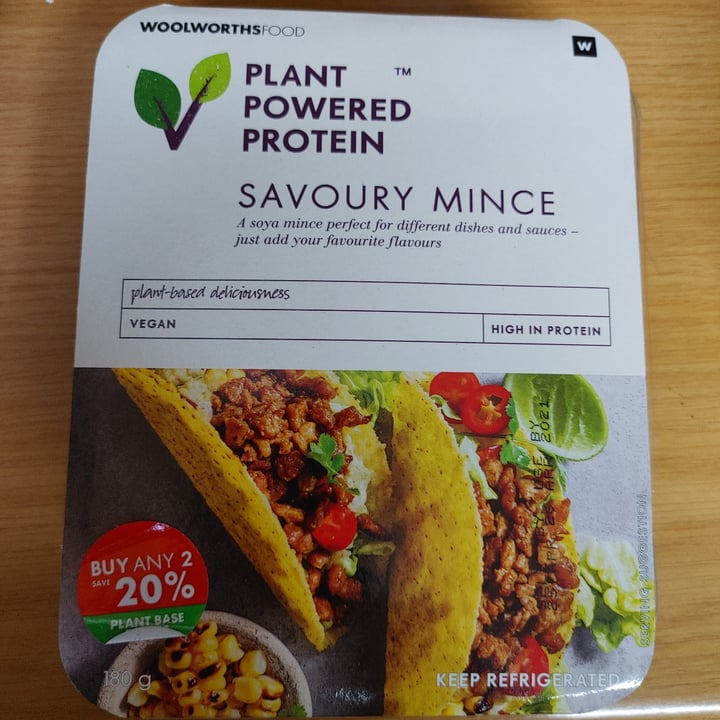 photo of Woolworths Food Plant Powered Protein Savoury Mince shared by @antionnette on  12 May 2021 - review