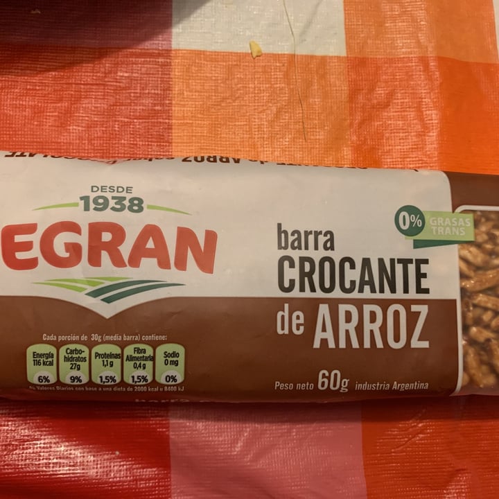 review photo of Egran Barra Crocante De Arroz Sabor Chocolate shared by @vegden on 30 Mar 2021 - review