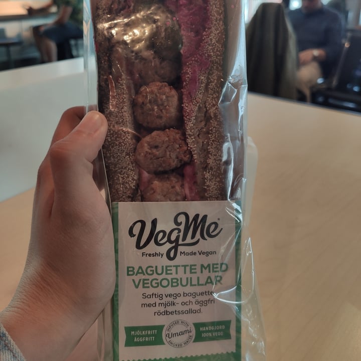photo of VegMe Baguette med vegobullar shared by @elisaholmes on  27 Jul 2022 - review