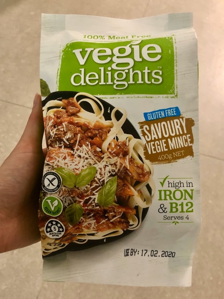 review photo of Vegie Delights Savoury Vegie Mince shared by @indohonkie on 20 Dec 2019 - review