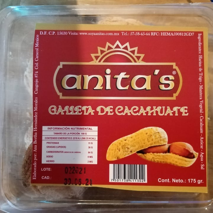 photo of Anita's Galletas De Cacahuate shared by @andreag97 on  13 Feb 2021 - review