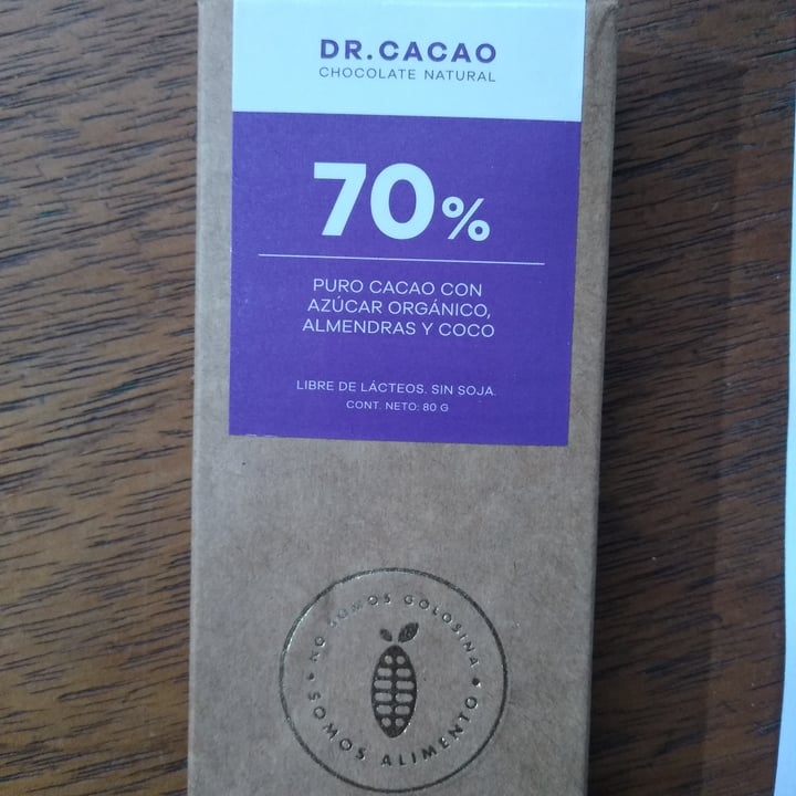 photo of Dr. Cacao Chocolate con Almendras y Coco 70% shared by @euge13 on  22 Oct 2020 - review